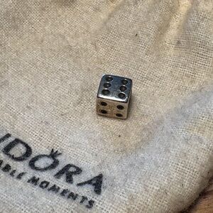 Silver Dice Charm